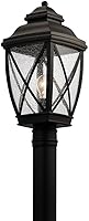 Vista 4 de Kichler Tangier - Luz de poste para exteriores de 19.75 pulgadas con cristal transparente sembrado en bronce antiguo