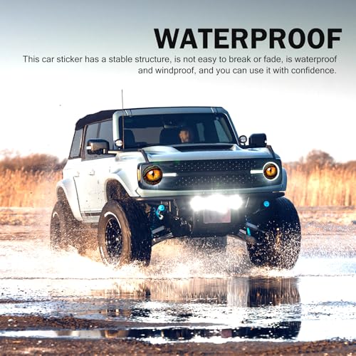 Image of 2 PCS Beast Eyes Decals, 3D Stereo Eyes Light Stickers, Round Eyes Light Decal, Wrangler Accessories Eyes Modification, Cool Car Body Decoration Stickers, Compatible with Wrangler (Orange)