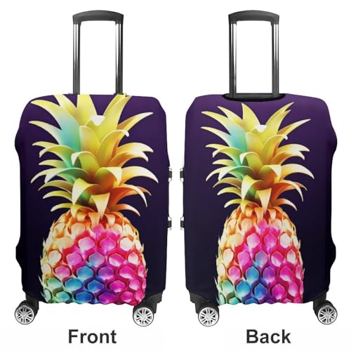 Colorful Pineapple Luggage Cover, Washable Elastic Suitcase Cover Protector Fit 18-32 Inch Luggage3