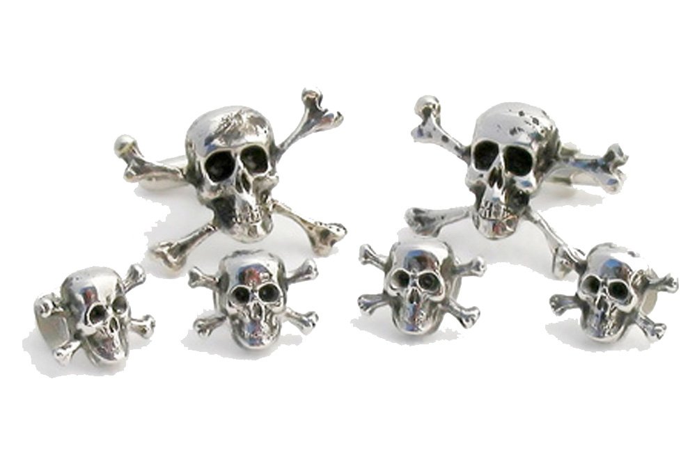Downtown FormalSkull & Cross Bones Cufflinks and Studs