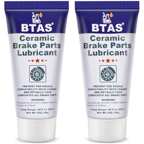 BTAS Graisse pour Étrier de Frein, Lubrifiant pour Plaquettes de Frein, Graisse d'Assemblage Silicone Céramique Synthétique Haute-Température 60 ml