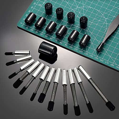 Image of Aleric Rubber End Caps - 60pcs Flexible Screw Thread Protector Covers Rubber Bolt Covers Caps for Metal Tube Rod in 6 Sizes 2mm,3mm,6.5mm,8mm,10mm,12mm