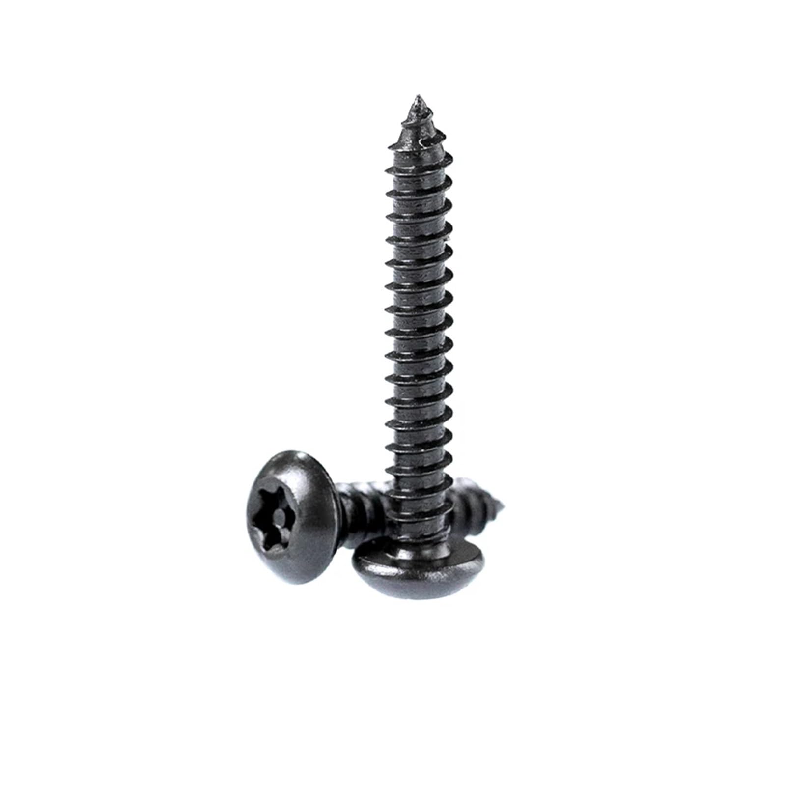 Generico Viti autofilettanti antifurto con Testa Tonda a Sei lobi in Acciaio Inossidabile 304 Nero con bulloni a Perno(M4.8x50mm 10pcs)