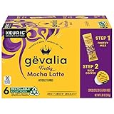 Gevalia, 2-Step K-Cup & Froth Packets, 6 Count, 5.6oz Box (Pack of 3) (Mocha Latte)