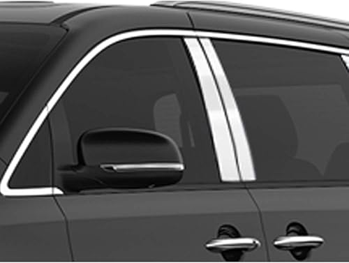 QAA es compatible con Kia Sedona 2014-2020 4 piezas de poste de pilar inoxidable PP14815