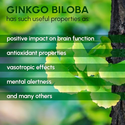 Image of Ginkgo Biloba Powder 8 oz - Pure Natural Supplement, Brain Support, Mental Alertness, Filler Free