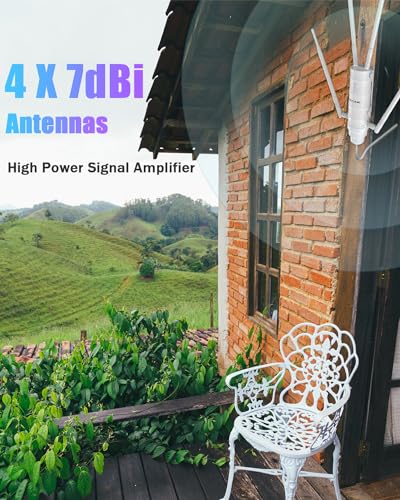 Image of AC1200 Outdoor WiFi Range Extender, WAVLINK Weatherproof Outdoor Access Point with POE, High Power Long Range WiFi Extender Signal Booster, Dual Band 2.4 /5GHz, Support WiFi AP /Repeater /Router Mode.