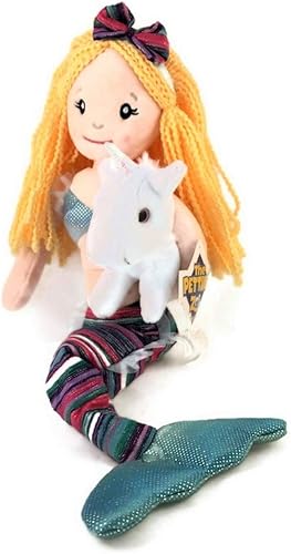 Miniatura 1 de The Petting Zoo Muñeca de sirena con unicornio de peluche, gran regalo para niñas, muñeca de peluche de sirena con juguete de peluche de unicornio,
