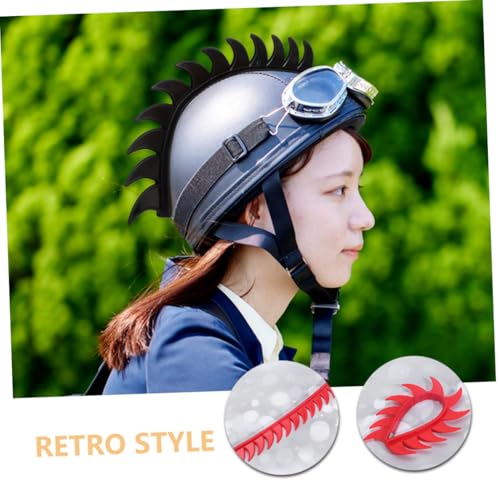 Pegatinas para casco de motocicleta rojo vintage de 2 piezas para hombres 7