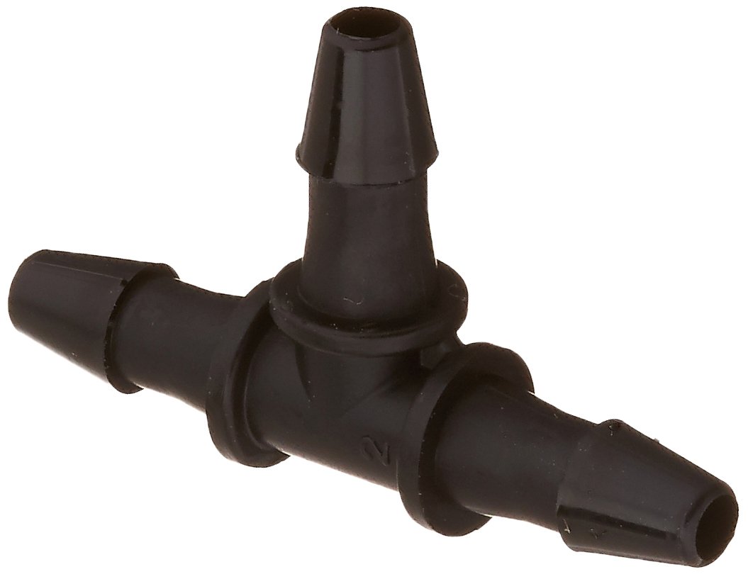 🔥 Cashback up to 70% Eldon James T0-1.5-200BN Nylon Equal Barb Tee, 3/32" Hose Barb, Black (Pack of 10)