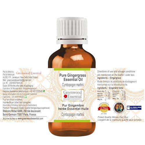 Aceite Esencial Greenwood Gingergrass Puro 30ml miniatura 2