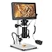 1200X Magnification Digital Microscopeï¼Œ12MP Video Microscopeï¼Œ Wired Remote, with Adjustable LED Lights, 7 Inch Screen