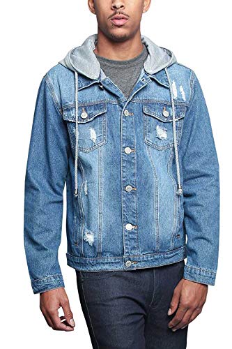 Image of VICTORIOUS Men's Distressed Denim Jacket