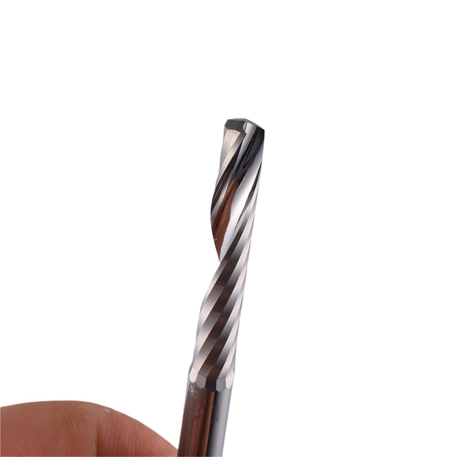 10 Stück einschneidige Spiralfräser 3,175 mm, 4 mm, 5 mm, 6 mm, 8 mm, 10 mm, 12 mm Schaftfräser for Acryl und Holz (Aufwärtsschnitt),DIY-Werkzeug(4x17x45L)