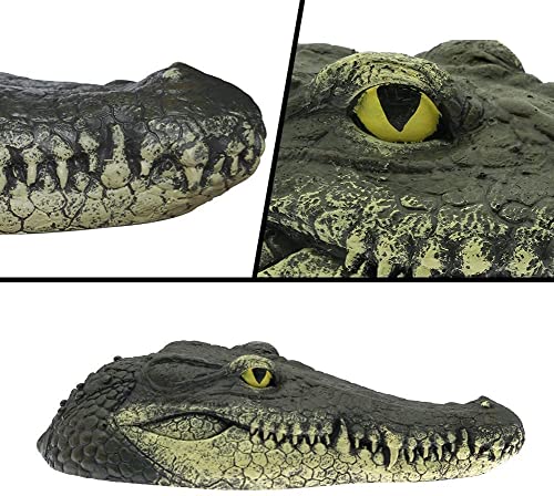 Geniff Floating Alligator Head, Pool Accessories Float Alligator For Koi Pond Decoration And Protection To Scare Heron Away #TOP4