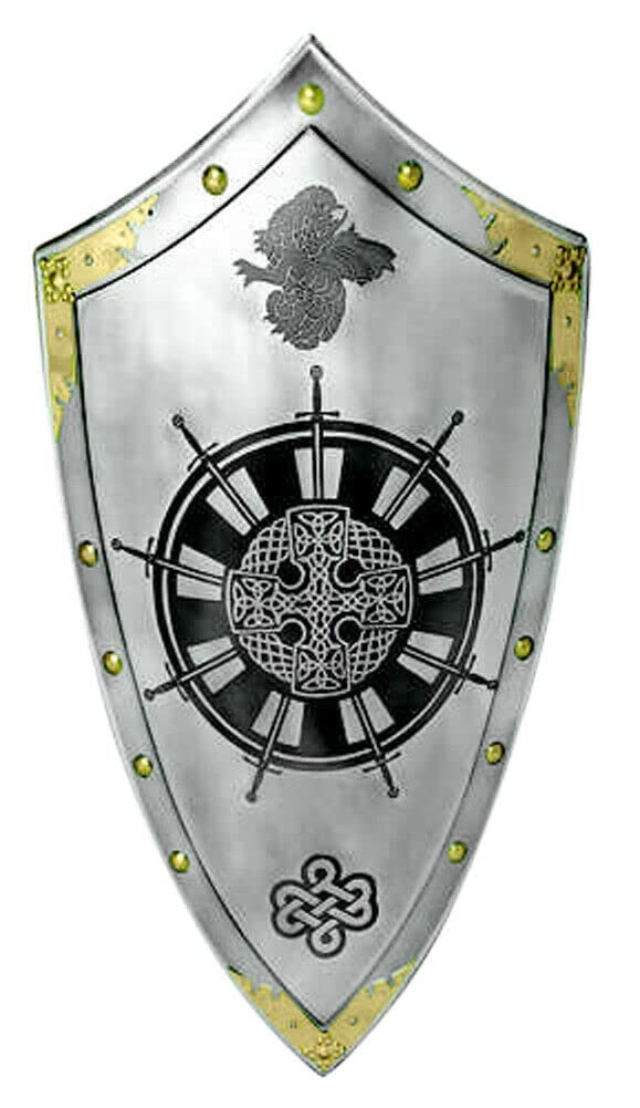 Nautical StoreMedieval King Arthur Round Table Templar Knight Shield Silver