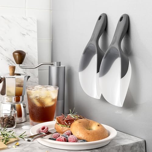 Image of Spring Chef Magnetic Ice Scoop for Freezer, BPA-Free Food Scooper, Gray 2pk