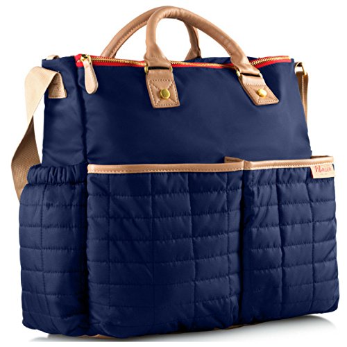 Image of maman Designer Diaper Bag With Matching Changing Pad