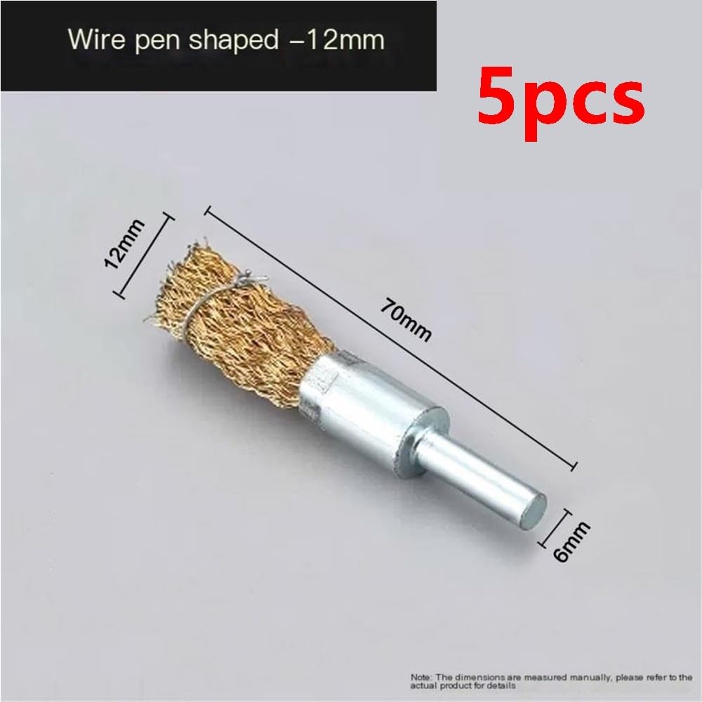 Szczotki druciane Głowica polerska Miska Płaski zestaw typu T Pen 10-100mm(12mm)