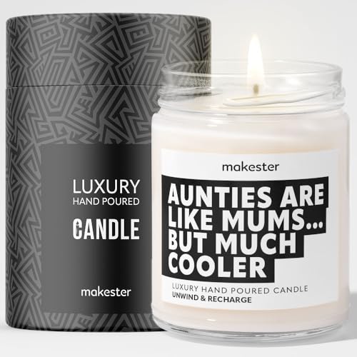 Regalos de cumpleaños para tía, vela de cera de soja de lujo, vainilla, jazmín, almendra azucarada Makester