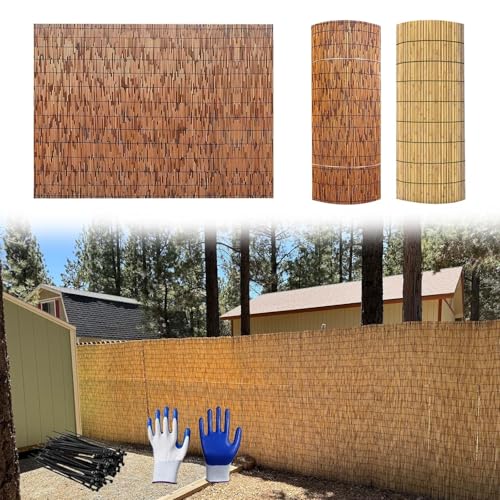 Bambus Zaun Sichtschutz Schilfrohrmatte Sonnenschutz Wetterfest Schilfmatte...