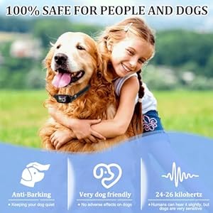 Bark Collar, Dog Bark Collar for Large Medium Small Dogs, Smart Bark Collar, Rechargeable Anti Barking Training Collar with 5 Adjustable Sensitivity Beep Vibration Shock (Black)