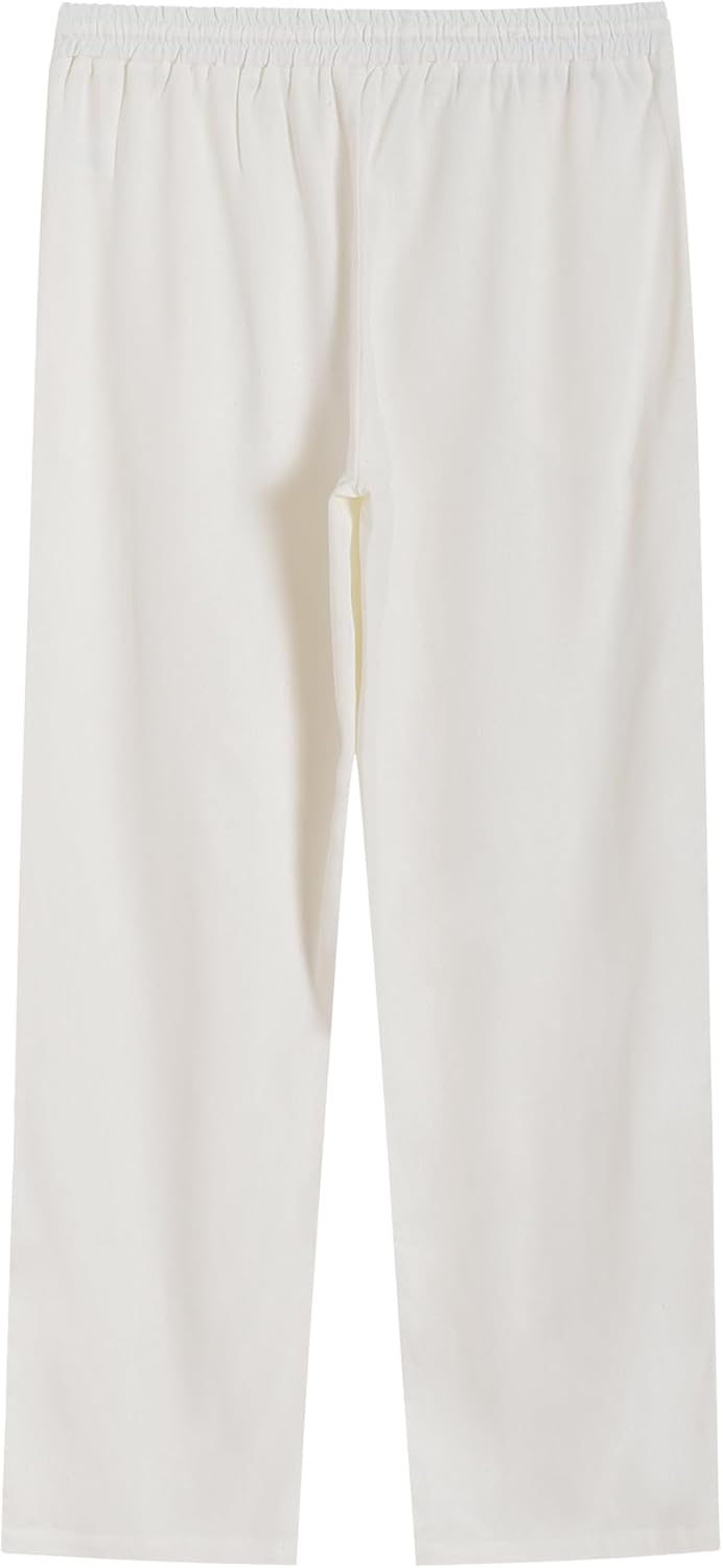 Weintee Women's Tall Linen Pants Long 34 Inch Inseam Wide Leg - Image 2
