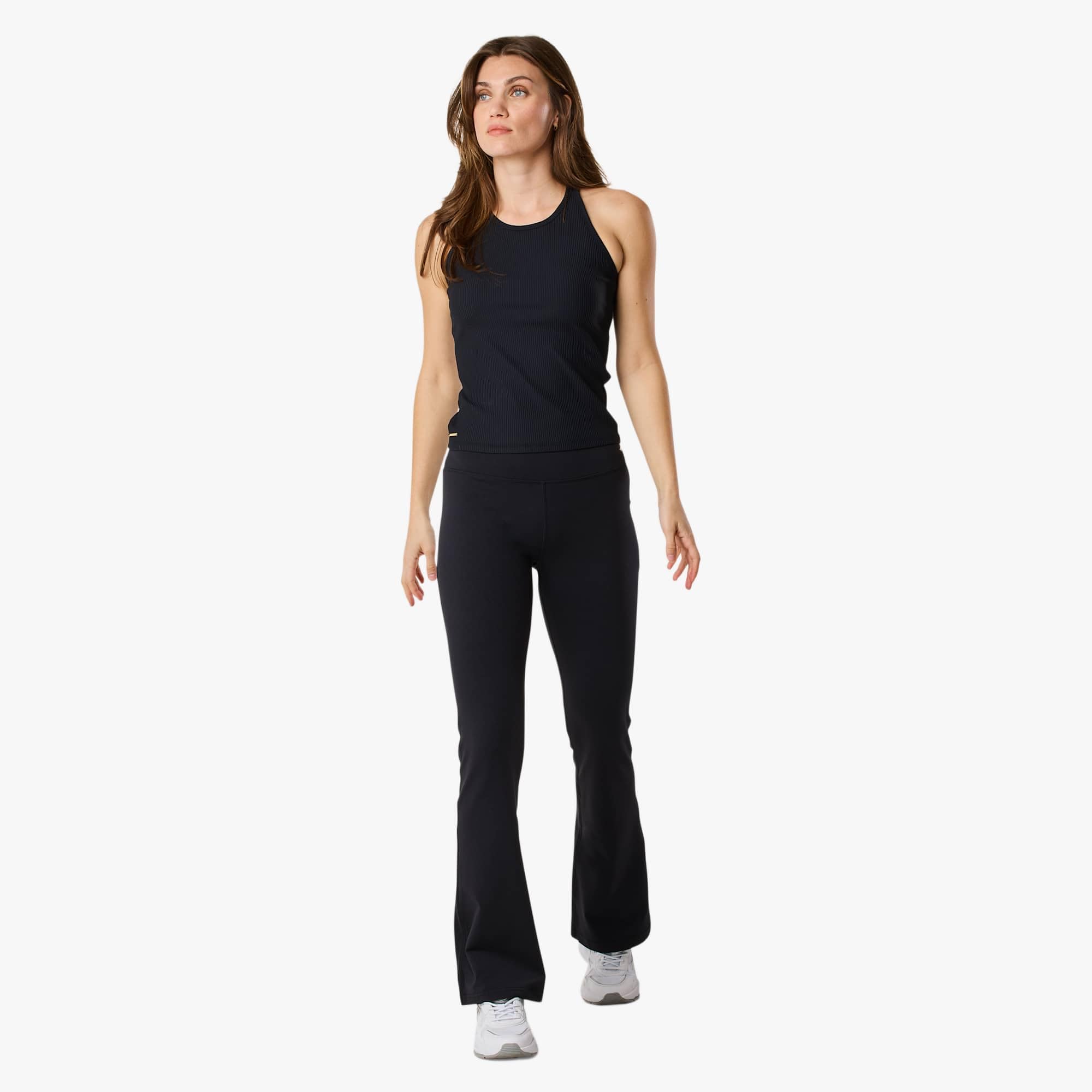 Ellen New York Miękkie Legginsy Damskie Spodnie do Jogi z Krojem Bootcut