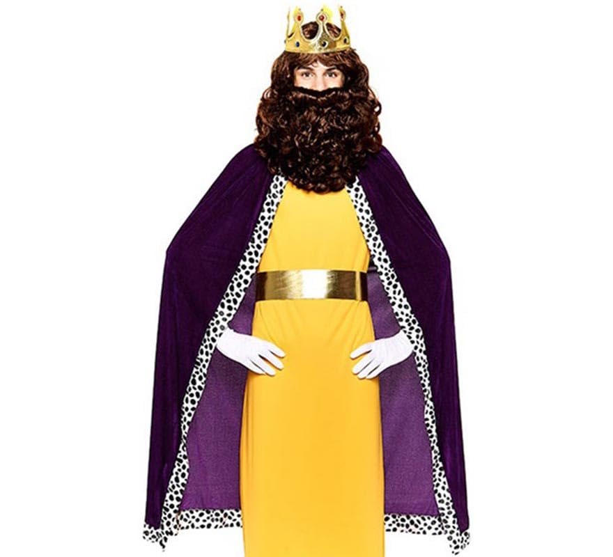 ZZ DISFRAZZES | Kit Rey Mago morado adulto: Capa y Corona (XL)