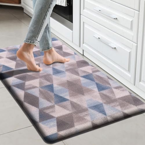 Image of Luxe Home Cuba PVC Door Mats Loop Utillity Anti Fatigue - Square - Cushioned, Non Slip, Washable - Indoor Outdoor Mats for Home, Kitchen, Garage More (51x99 cm)