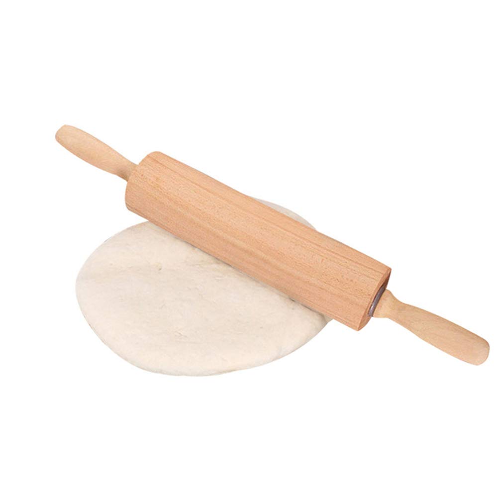 Cabilock 2piezas Rodillo De Madera Natural Sin De Herramienta Esencial Para Hornear Pasteles y Galletas Ergonómicos y Rodamiento Para El