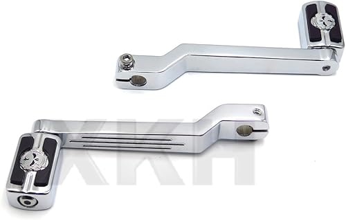 Miniatura 5 de XKH - Palanca de cambio de talón/dedo del pie con palanca de cambios con reposapiés de palanca de cambios compatibles con Harley Davidson