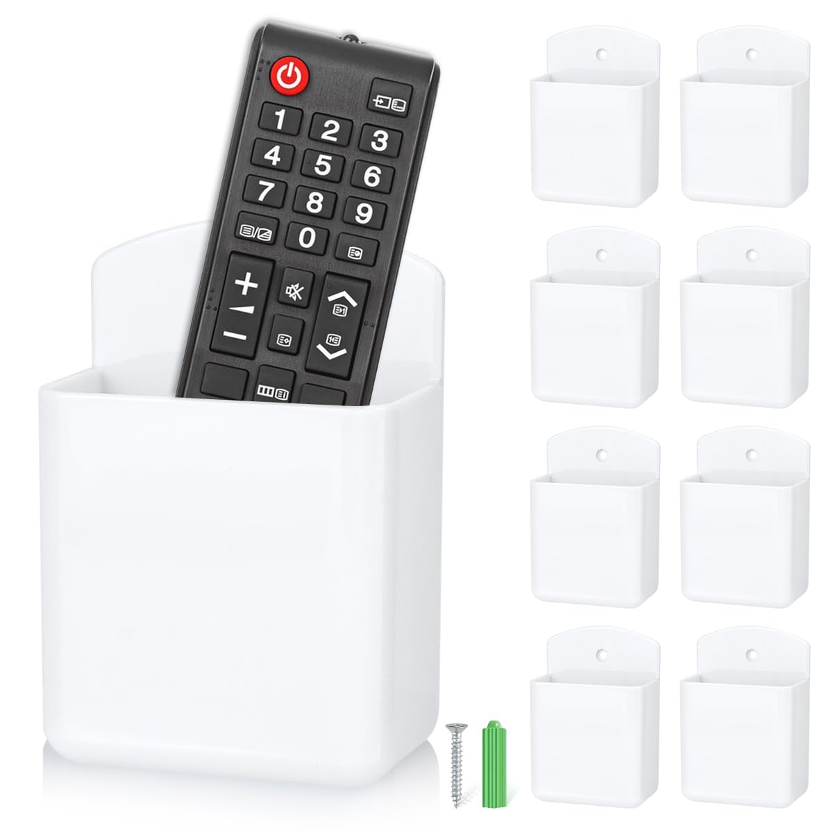 8Pcs Fernbedienung Halterung Fernbedienung, Fernbedienung Aufbewahrung Selbstklebend, Stiftehalter Selbstklebend, Organizer Box für Wand, Stifthalter, 