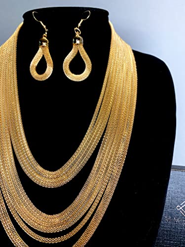 Long Waterfall Multi Strand Bib Choker 10 Layers Chunky Collar Statement Jewelry, Long Chains, Dress Prom Party2