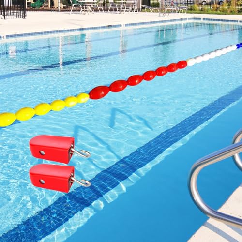 YXXSDP Safety Rope with Floating Buoys 2 4 6 8 10 M Long, Swimming Pool Professional Pre-Assembled Deep Shallow End Divider Line, Oval Lane Line Pool Equipment(Size:10m (33ft))