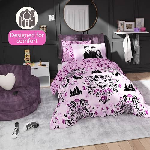 Image of Twilight The Saga Bedding Set, Twin Size 5 Piece Reversible Comforter and Sheet Set with Sham, (Officially Licensed Product) by Franco