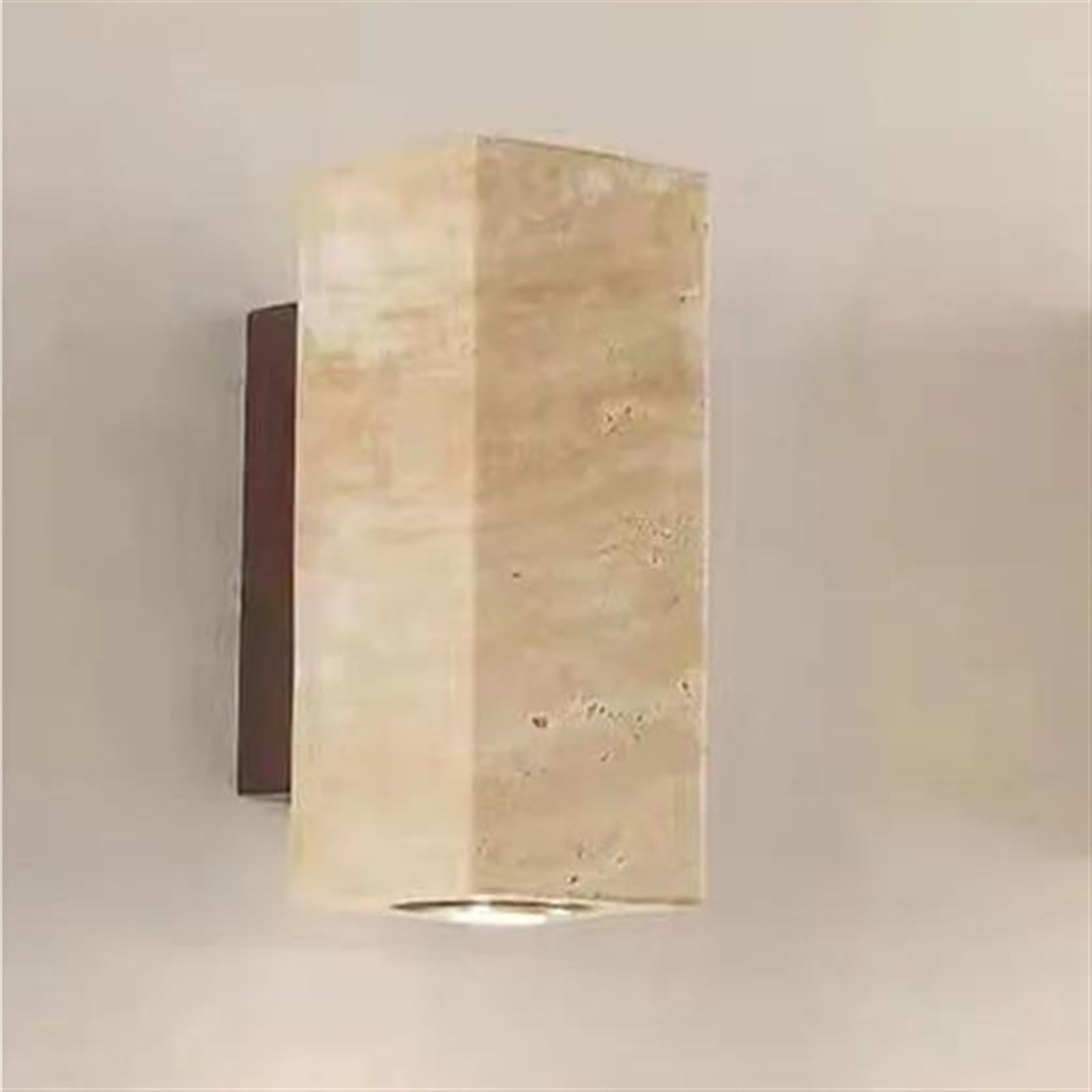 ZXTIIEUF Wall Light Yellow Travertine Stone Japanese Style Wabi-sabi Lights Retro Outdoor Sconces Bedroom Dinning Room Lamp Battery