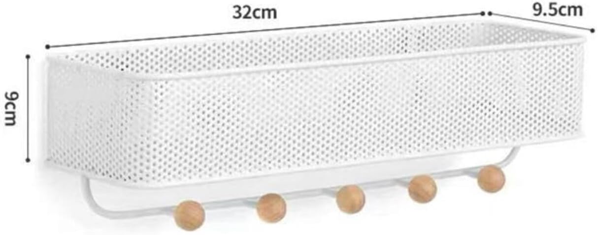 LUMAI Porta-Chaves de Parede com Suporte Pendurador para Chaves e Cabideiro, Instalação Fácil com Adesivo ou Parafuso, Chaveiro Organizador Prático e Resistente para Entrada, Sala ou Quarto – Branco