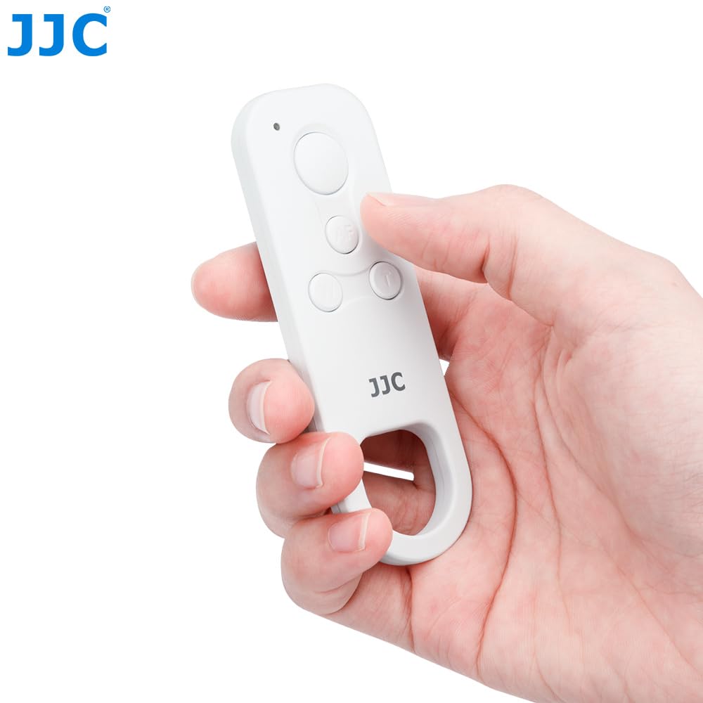 JJC BR-E1 Télécommande Bluetooth sans Fil pour Canon EOS R1 R100 R8 R50 R6MkII R10 R7 R3 M50MkII R5 R6 R RP 6DII 90D 77D 850D 200DII M200 PowerShot V10 G5X MarkII G7XIII SX700 HS, Blanc