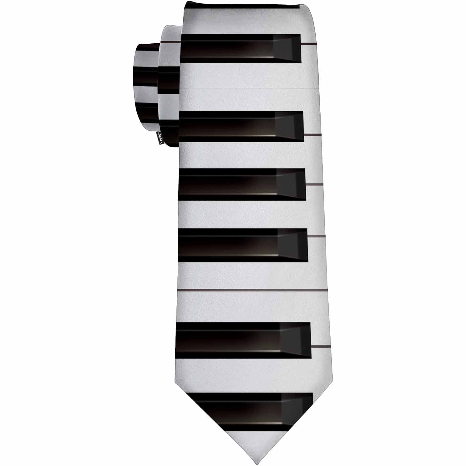 Yekiua Eiffel Tower Men's Tie Baguette Bike Other Country Symbols Formal Business Wedding Neckties Ties For Men Magenta Cream, Piano Keys, One size