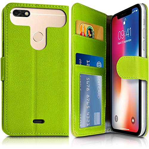 Etui Portefeuille Vert (Ref.4-C) pour Smartphone Echo Volt