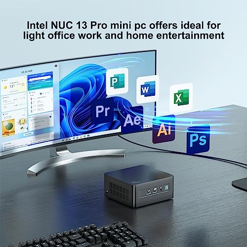 Image of Intel NUC 13 Pro,NUC13ANHi3 Versatile Mini PC 8GB RAM&512GB SSD with Core i3-1315U Processor (6Core&Up to 4.5GHz Turbo,Intel UHD Graphics) Support 4K /WiFi6E /BT5.3 /OS preinstalled