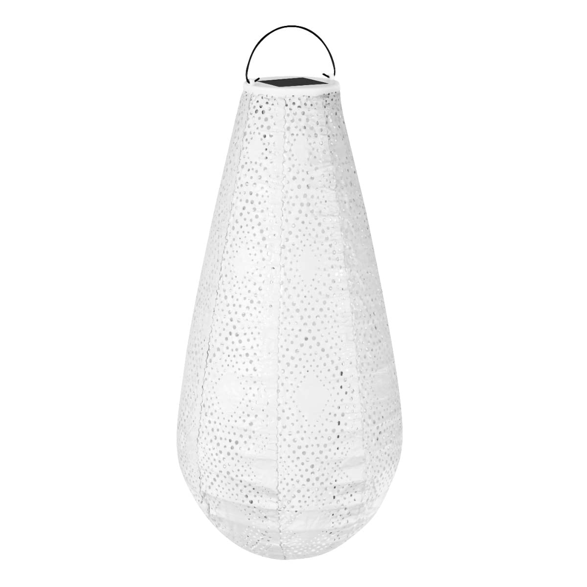 VONROC Lanterne solaire à LED Luna Drop – Éclairage de jardin solaire - 400x200mm – Givre - Fait-main - Luxueuse matière résistant aux intempéries