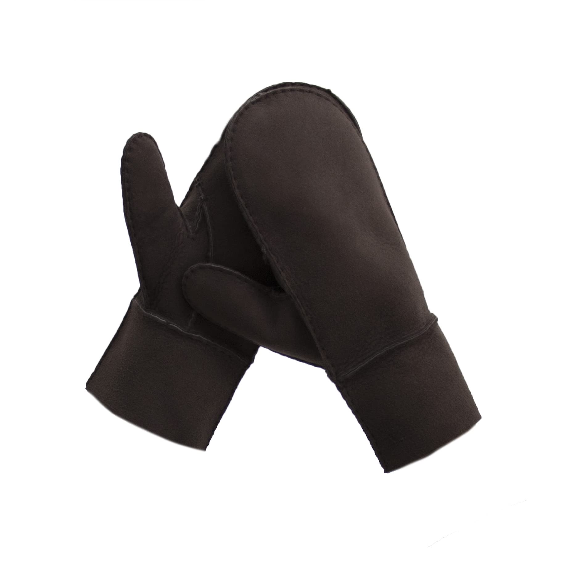 Reissner Lammfelle Manoplas guantes piel de cordero marrón S (Circunferencia de la mano 17cm)