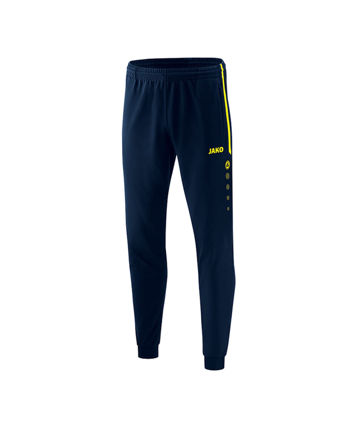 JAKO Unisex_Adult Competition 2.0 Polyester Trousers, Navy/neon Yellow, S