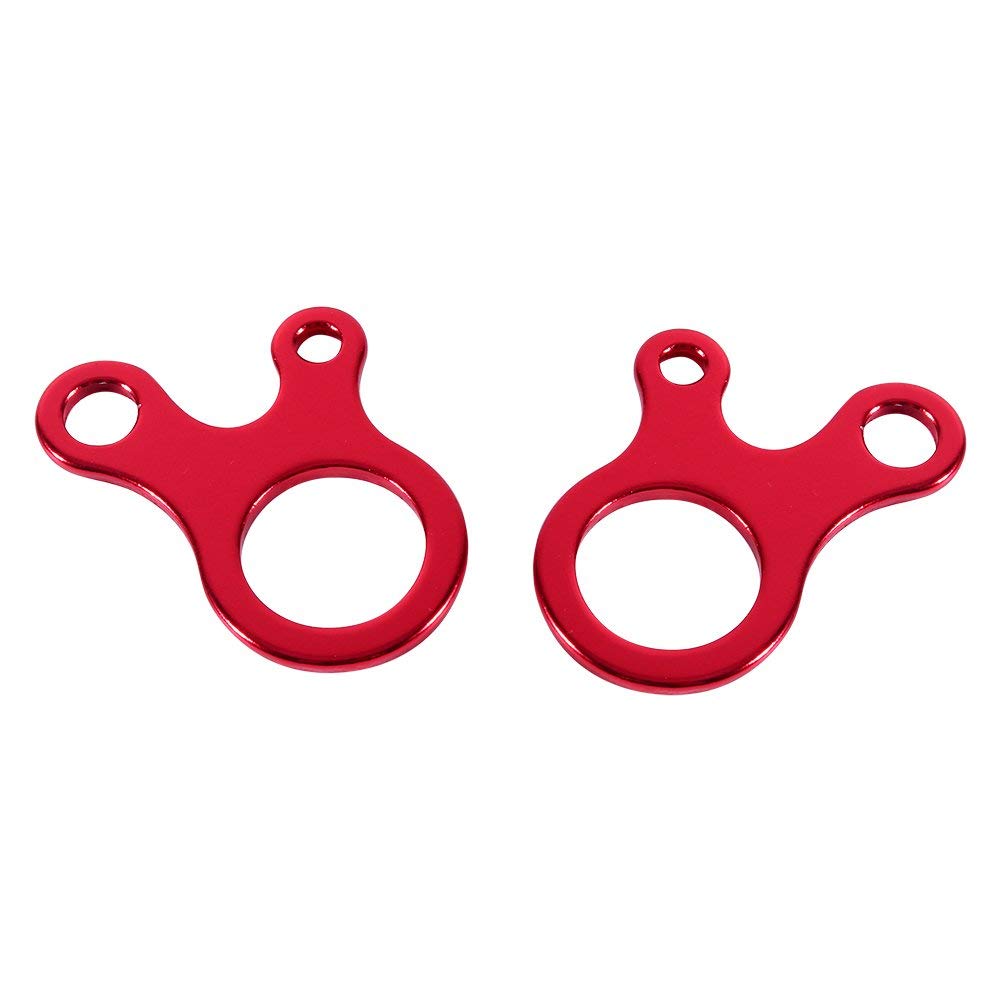 Tbest 10 Pezzi Tendicatena In Lega Di Alluminio Rosso – Regolatori A 3 Fori Per Tende Da Campeggio, Teli E Corde - 2