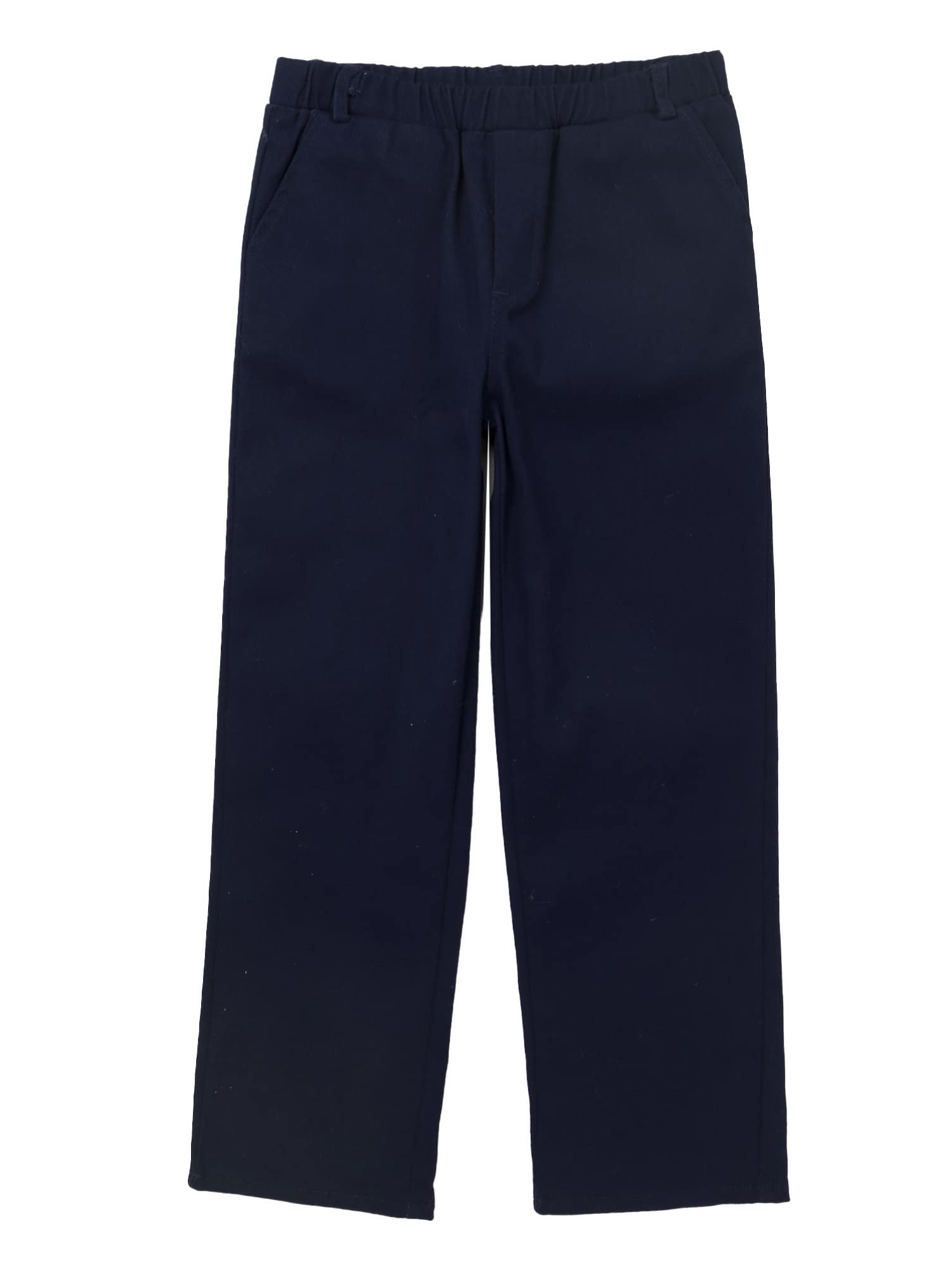 Aislor Pantalones Largos Formales para Niños Bolsillos Pantalones De Cintura Elásticos Traje De Color Sólido Uniforme Escolar Disfraz Casual De Fiesta