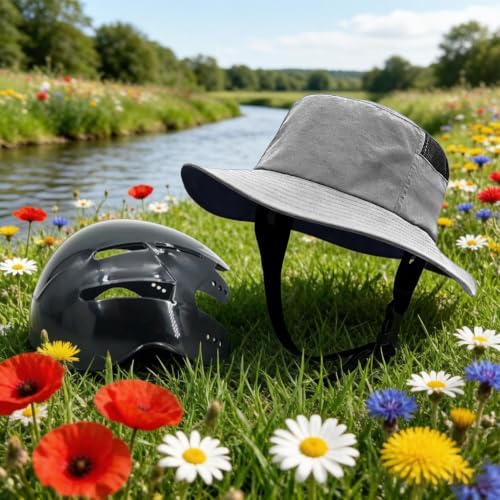 Sombrero cortaviento con estilo casco ajustable y protección solar elegante 3