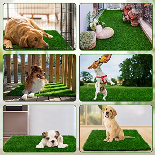 Image of Square Grass Pad for Dogs 33 x 33 inches, Fast-Drain Soft Fake Grass for Pets Potty Training, Easy to Clean, Indoor Outdoor Use (1 Pack)
