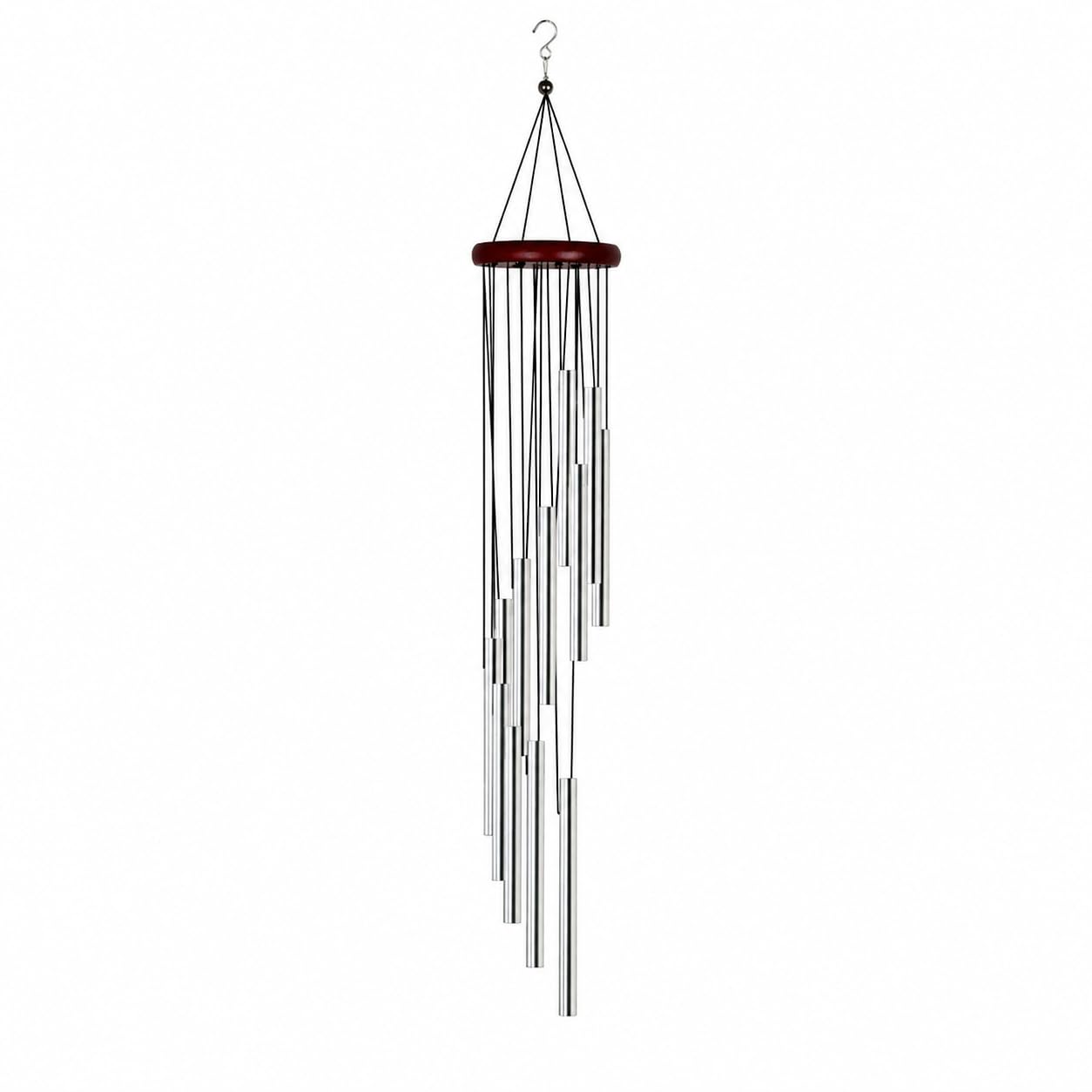 luminum Wind Chime, Outdoor Garden Decor with Deep Soothing Tones, Weatherproof Wind Chimes for Patio Yard Balcony & Housewarming Gift (Silver) — image 1
